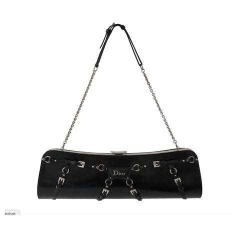 dior bondage|Dior Bondage Patent Leather Bag — Vic's Vintage.